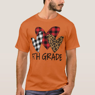 T-shirt valentines jour léopard de 5e année professeur Buf
