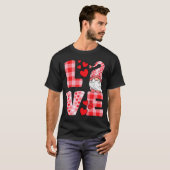 T-shirt Valentines Jour mignonne Amour Coeur Gnome Buffle (Devant entier)