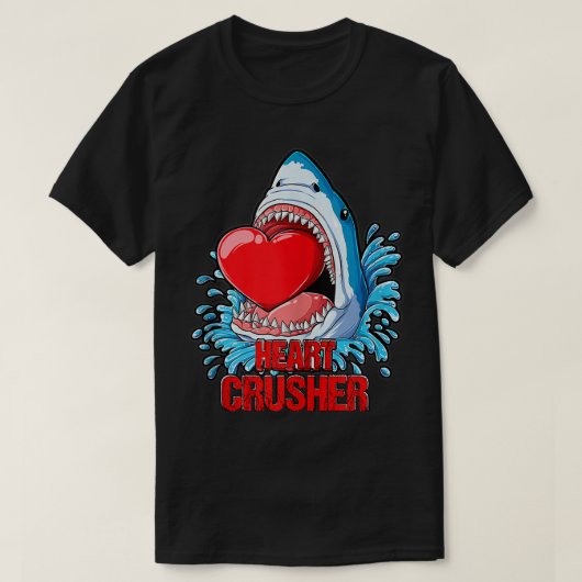 T-shirt Valentines Jour Requin Enfants Garçons Filles Char (Design devant)