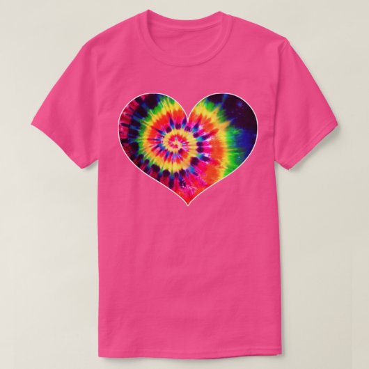 T-shirt Valentines Jour Type Dye Heart Love (Design devant)