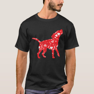 T-shirt Valentines Matching Couple Love Hearts Beagle Dog