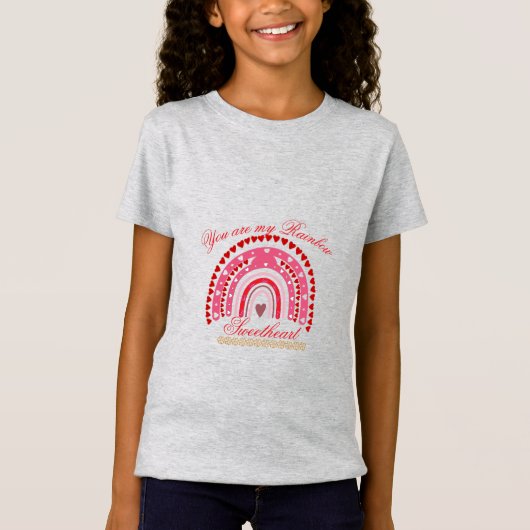 T-Shirt Valentines romantiques Vous êtes mon amour arc-en- (Devant)