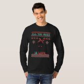 T-shirt Valentines Sweater Ugly Skeleton All You Need Is L (Devant entier)
