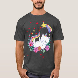 T-shirt Valentines Unicorn Chat Kittycorn