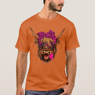 T-shirt Valentines Vache Highland Avec Coeurs Bandana Et G
