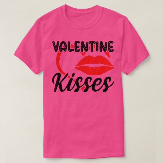 T-shirt Valentne Kisses (Design devant)