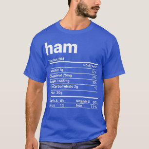 T-shirt Valeur nutritive du jambon Costume d'action de grâ