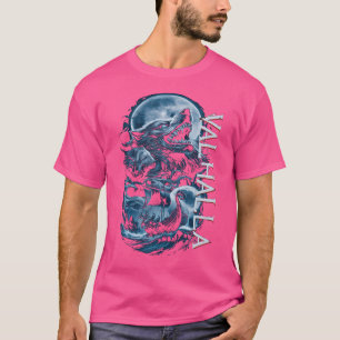 T-shirt Valhalla Wolf Mystique Et Fort