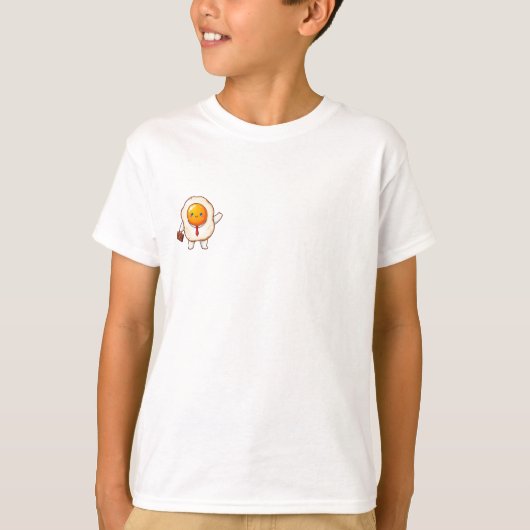 T-shirt Valise d'œuf d'affaires qui fait signe aux enfants (Devant)
