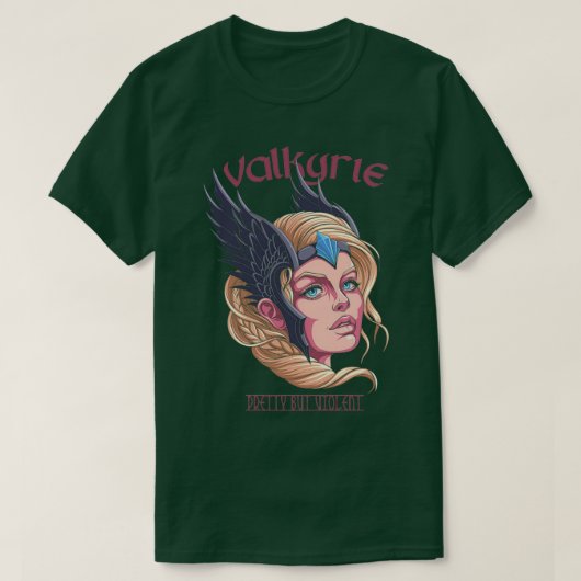 T-shirt Valkyrie Joli Mais Violent Bouclier Maiden (Design devant)
