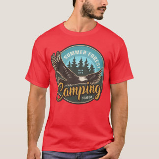 T-shirt VALKYRIE SAISON DE CAMPING EN FORÊT D'ÉTÉ garçon