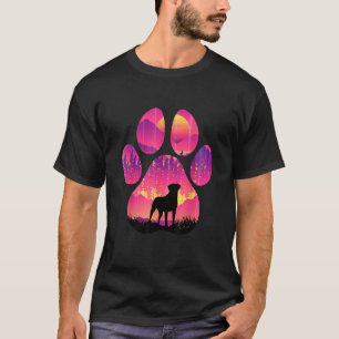 T-shirt Vallée Bulldog Paw Maman Papa Chien Femmes Hommes