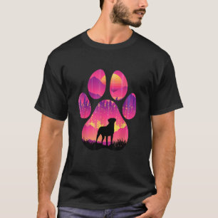 T-shirt Vallée Bulldog Paw Maman Papa Chien Femmes Hommes