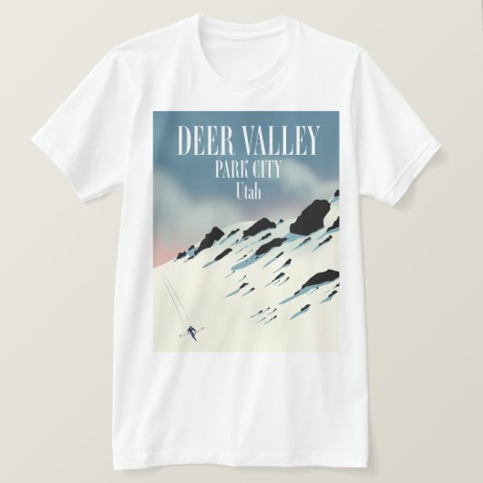 T-shirt Vallée du Cerf, ville du parc, Utah, affiche de sk (Design devant)
