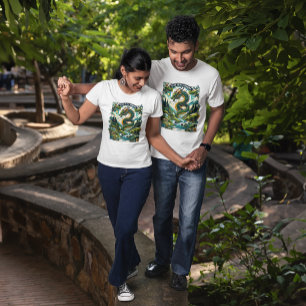 T-shirt Vallée enchantée du royaume de Dragon verdoyant -