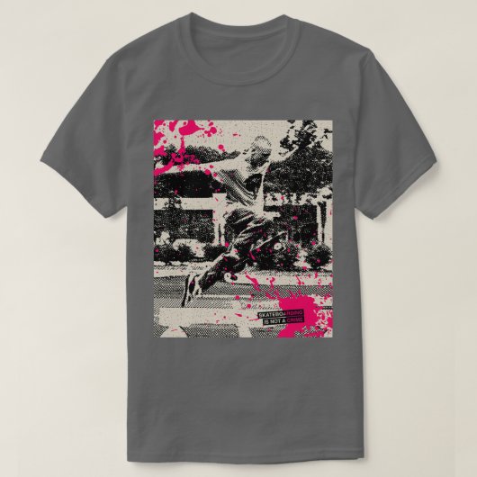 T-shirt Vallely Skateboard n'est pas un crime Old School (Design devant)
