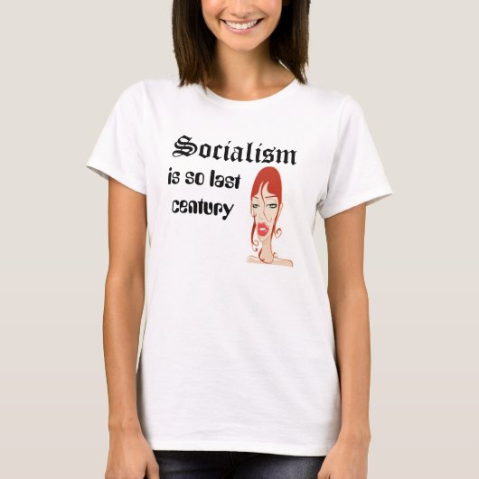 T-shirt vally la fille, socialisme, est ainsi siècle (Devant)