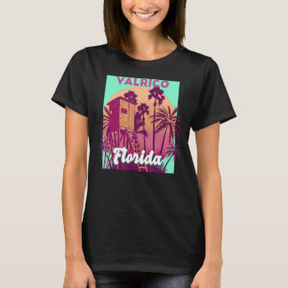 T-shirt Valrico FL Floride vintage rétro océan scène plage