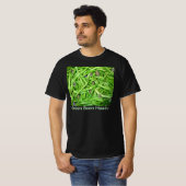 T-shirt Valve de tête de haricot vert (Devant entier)