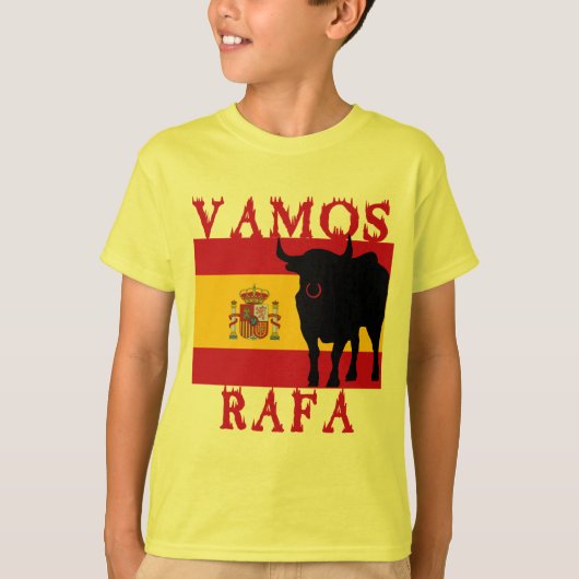 T-shirt Vamos Rafa avec le drapeau de l'Espagne (Devant)