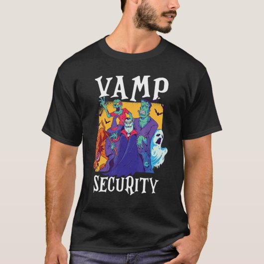 T-shirt Vamp Security Easy Halloween Costume (Devant)
