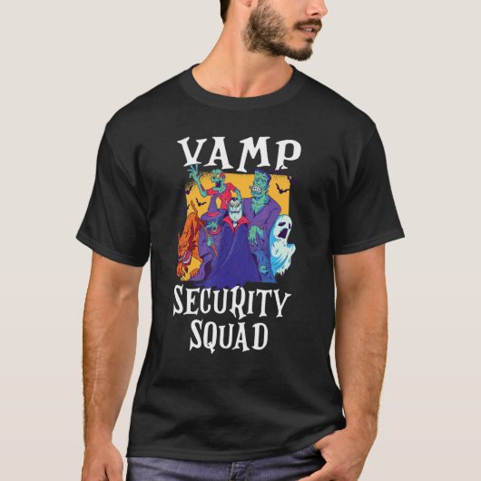 T-shirt Vamp Security Squad   Easy Halloween Costume (Devant)
