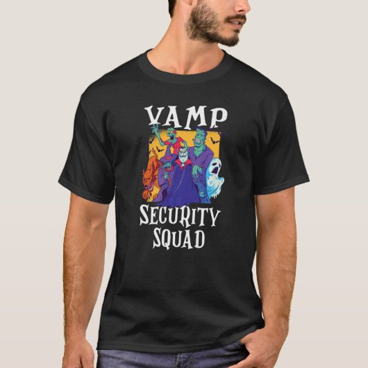 T-shirt Vamp Security Squad  Easy Halloween Costume (Devant)