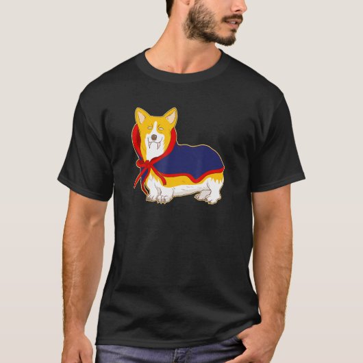T-shirt Vampire costume Corgi (Devant)
