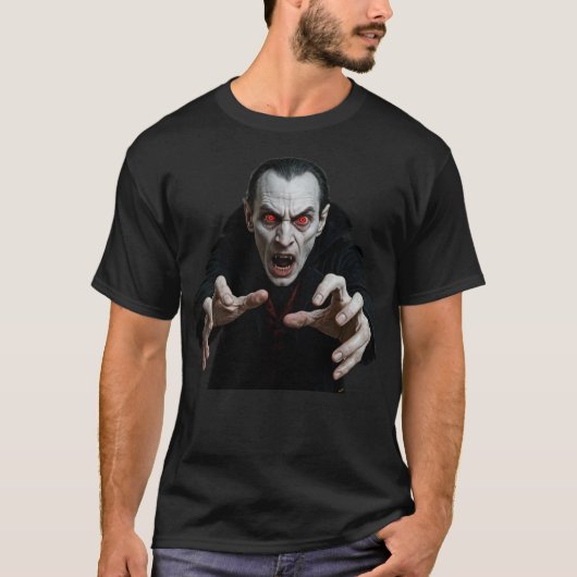 T-shirt Vampire d'Halloween effrayant (Devant)