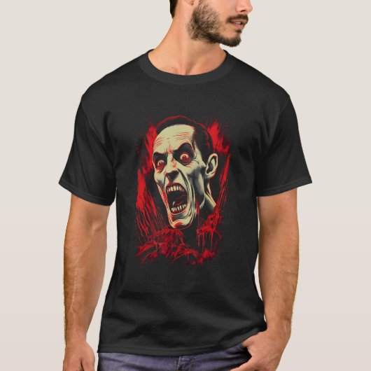 T-shirt Vampire Dracula by Haunted Horror Halloween 6 (Devant)