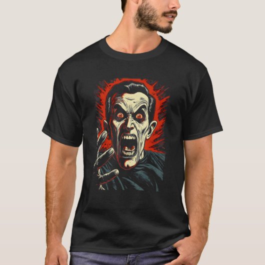 T-shirt Vampire Dracula par Haunror Horror Halloween 3 (Devant)
