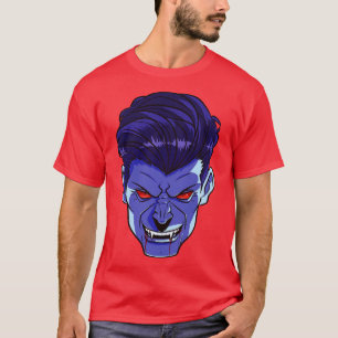 T-shirt Vampire Fangs Happy Halloween Scary Monster Face