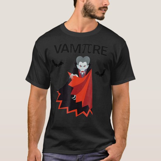 T-shirt Vampire Funny Halloween Math  (Devant)