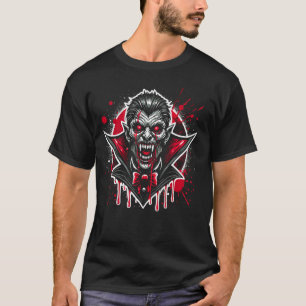 T-shirt Vampire Halloween Décorations Déplaisant Effrayant