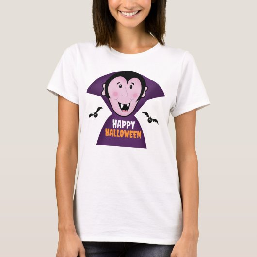 T-shirt Vampire mignon avec chauves-souris Dracula Hallowe (Devant)