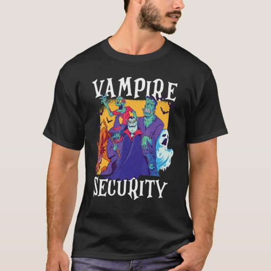 T-shirt Vampire Security  Easy Halloween Costume (Devant)