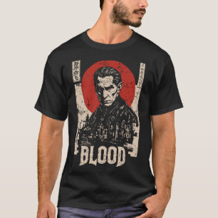 T-shirt Vampire vintage avec Red Moon Horreur classique