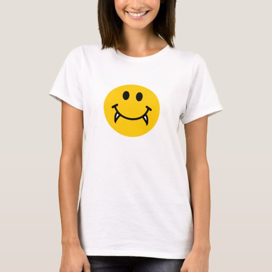 T-shirt Vampire visage avec des crocs (Devant)
