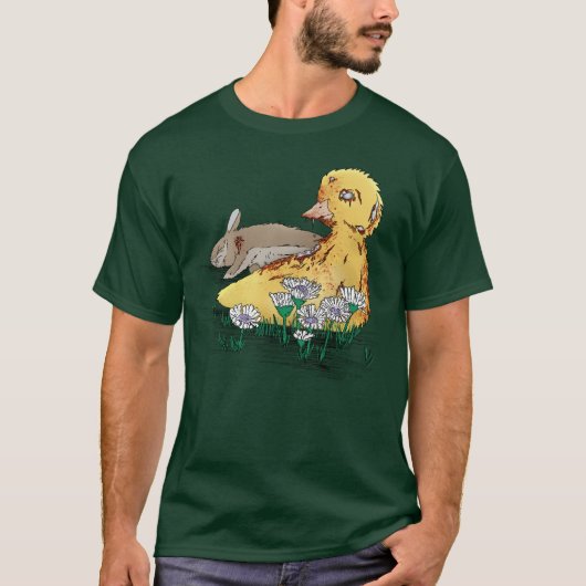T-shirt Vampire-Zombie Canard de Pâques (Devant)