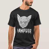 T-shirt Vampurr Chat Whisperer Meow Kitty Kitten Halloween (Devant)