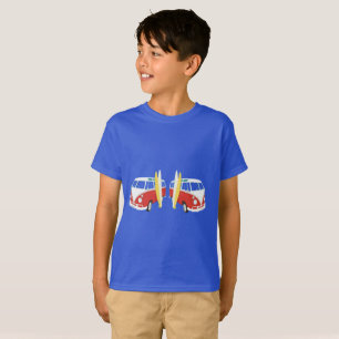 T-shirt van avec planche de surf
