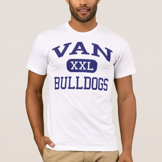 T-shirt Van - bouledogues - lycée - Van la Virginie (Devant)