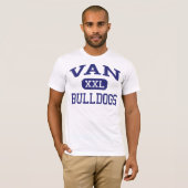 T-shirt Van - bouledogues - lycée - Van la Virginie (Devant entier)