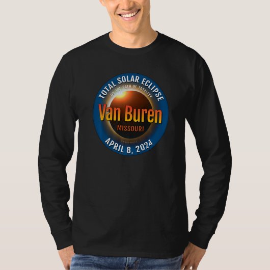 T-shirt Van Buren Missouri Total Solar Eclipse 2024 3 (Devant)