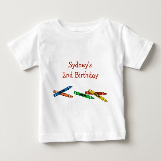 T-shirt van Crayons Birthday Kind (Voorkant)