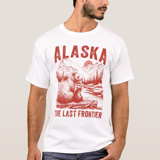 T-shirt van de Alaska Grizzly Frontier (Voorkant)