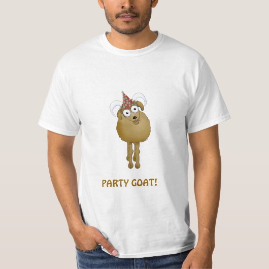 T-shirt van de cartoon van de geit (Voorkant)