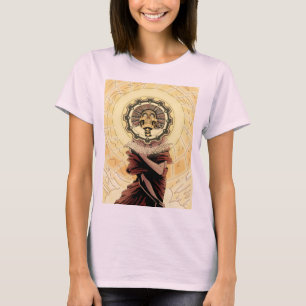 T-shirt van de lichtvrouw van het skelet