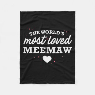 T-shirt van de meest geliefde Meemaw ter wereld, C Fleece Deken