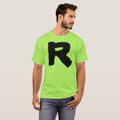 T-shirt van de partij: letter r (Voorkant volledig)